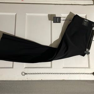 Business casual pants bootcut mid rise black color